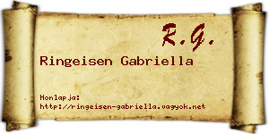 Ringeisen Gabriella névjegykártya